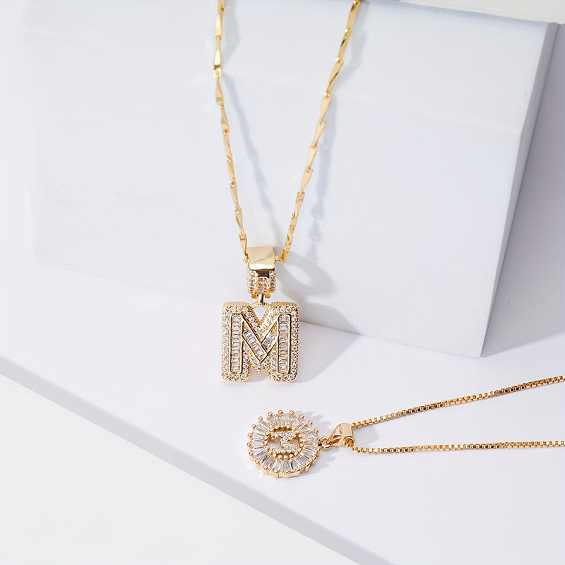 🎁 New Release Mother's Day Gift - 50% Off - Set of 2 - Initial Letter Pendant Necklace