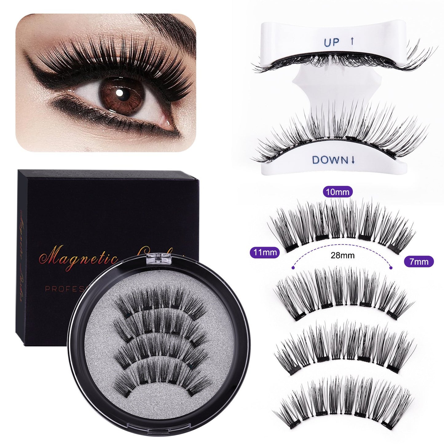 🎁Natural Magnetic 3D False Eyelashes Set