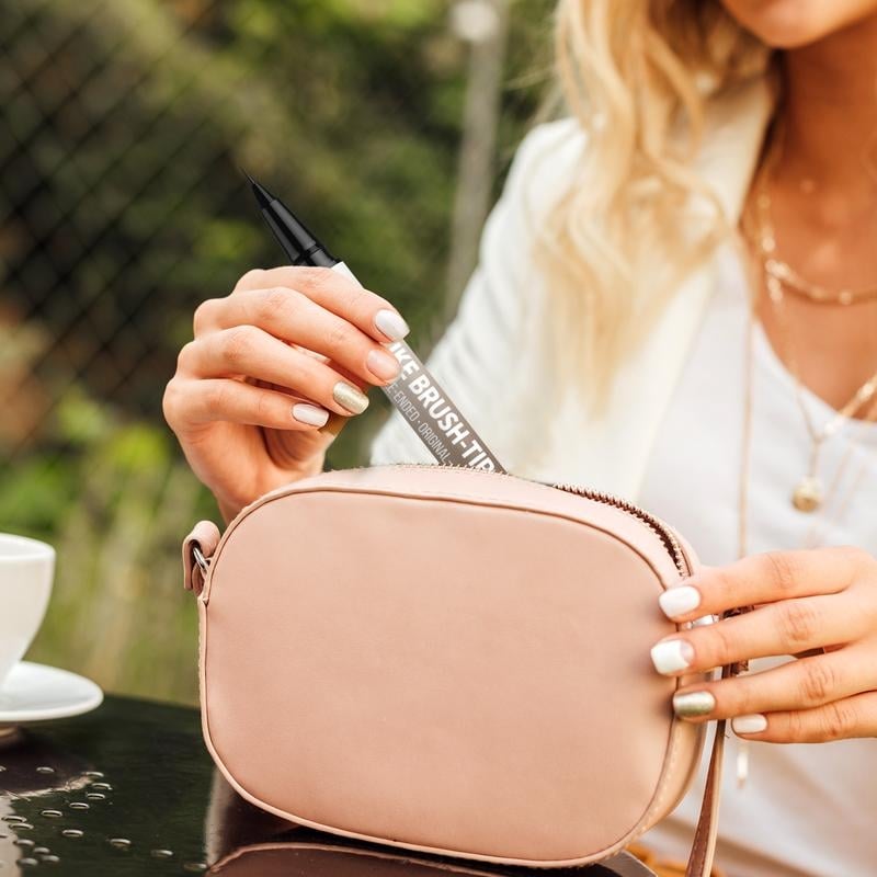 2-in-1 Eyebrow Pencil with Waterproof Microblading and Dual-Ended Eyeliner Brush✅Natural Brow Makeup and Eyelash Line