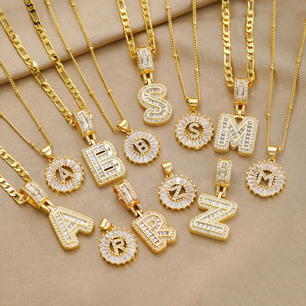 🎁 New Release Mother's Day Gift - 50% Off - Set of 2 - Initial Letter Pendant Necklace