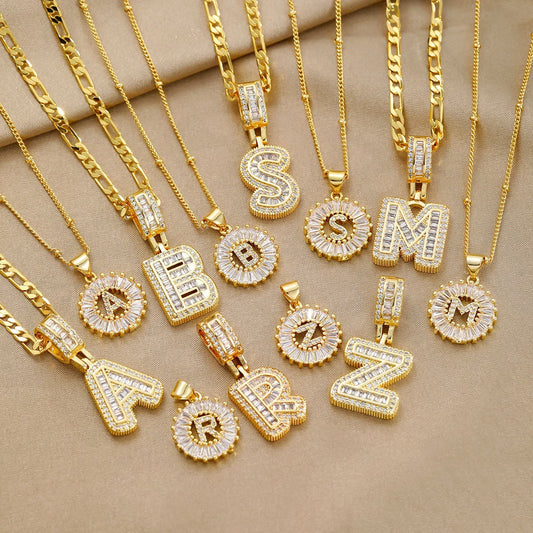 🎁 New Release Mother's Day Gift - 50% Off - Set of 2 - Initial Letter Pendant Necklace
