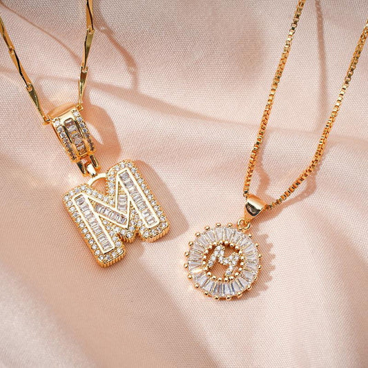 🎁 New Release Mother's Day Gift - 50% Off - Set of 2 - Initial Letter Pendant Necklace