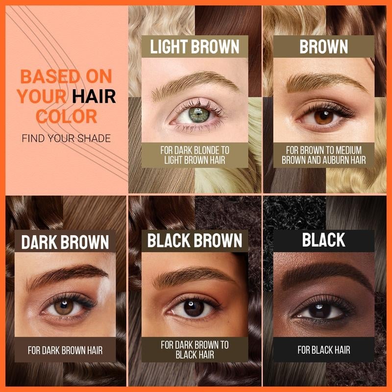 2-in-1 Eyebrow Pencil with Waterproof Microblading and Dual-Ended Eyeliner Brush✅Natural Brow Makeup and Eyelash Line