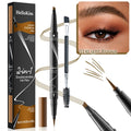 2-in-1 Eyebrow Pencil with Waterproof Microblading and Dual-Ended Eyeliner Brush✅Natural Brow Makeup and Eyelash Line