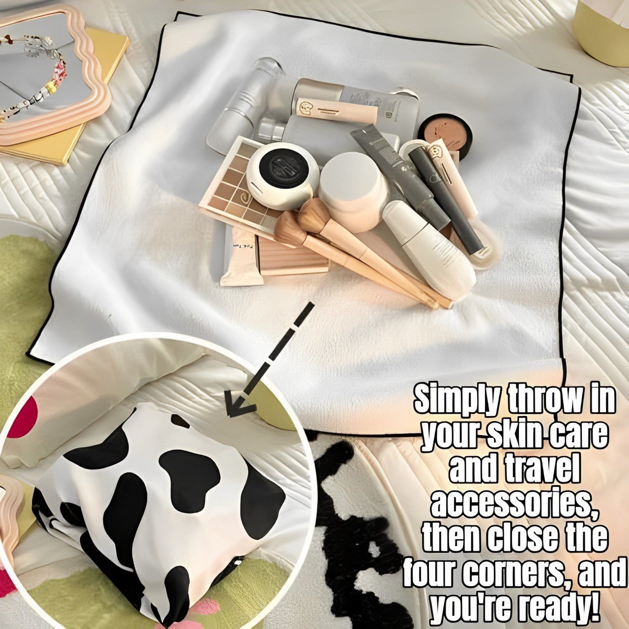 The Viral Magic Cosmetic Bag: 💖Your Daily Makeup, Perfectly Organized