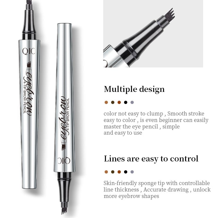 ⏰3D Waterproof Microblading Eyebrow Pen 4 Fork Tip Tattoo Pencil