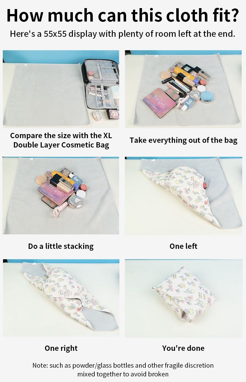 The Viral Magic Cosmetic Bag: 💖Your Daily Makeup, Perfectly Organized