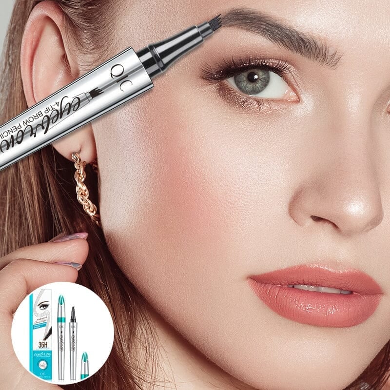 ⏰3D Waterproof Microblading Eyebrow Pen 4 Fork Tip Tattoo Pencil