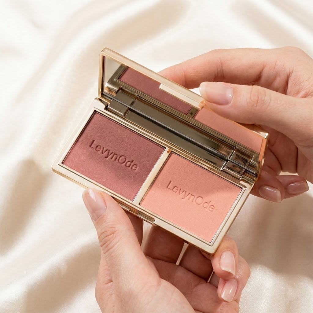Dual-Color Velvet Blush Palette