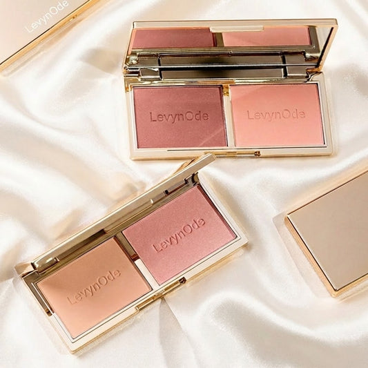 Dual-Color Velvet Blush Palette